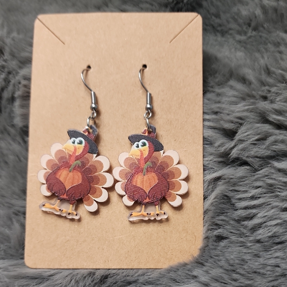 Fashion Jewelry Turkey Earrings - Brown and‎ Orange